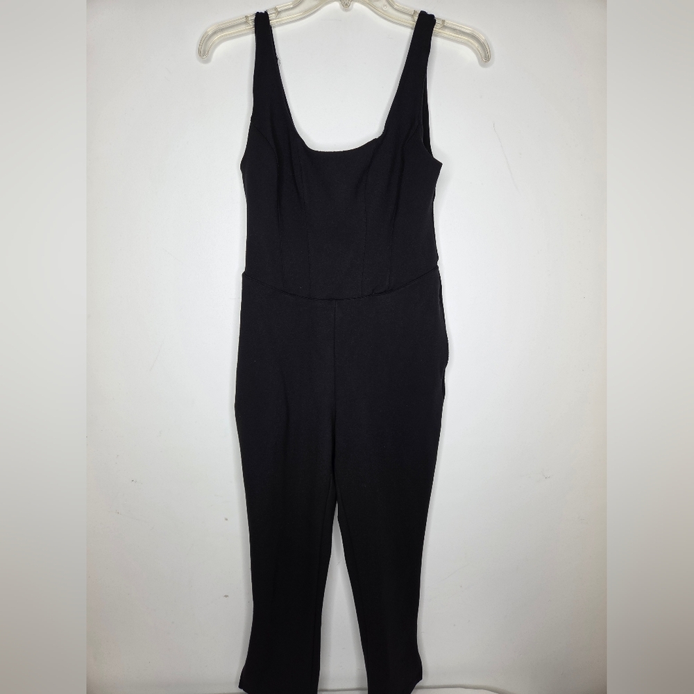 Bar III Size XS Elegant Black Crop Jumpsuit